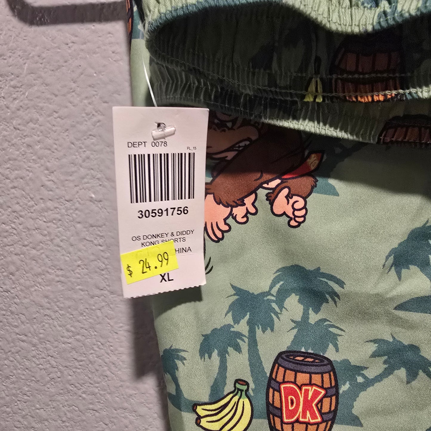 Donkey Kong Swim Trunks XL